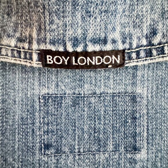 Vintage Boy London Denim PAtchowrk Distressed Jacket M - Picture 8 of 8